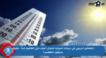 انخفاض تدريجي في درجات الحرارة شمال البلاد حتى القاهرة غداً.. فكيف سيكون الطقس؟